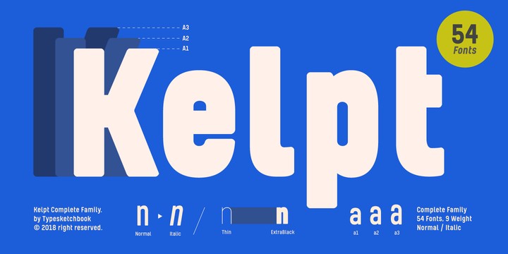 Kelpt A3 Font preview